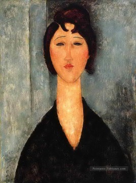 portrait Tableau Peinture - Portrait d’une jeune femme Amedeo Modigliani